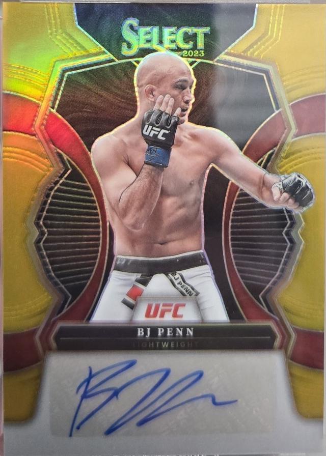 BJ Penn 2023 Panini Select UFC Signatures #24 Gold