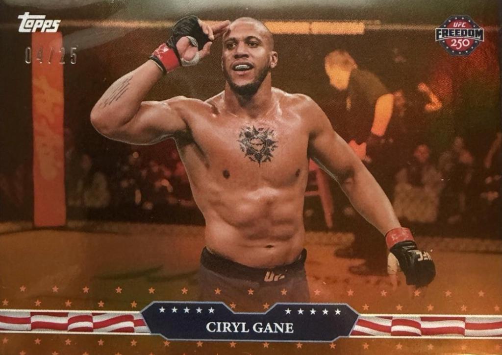 Ciryl Gane 2026 Topps UFC Freedom 250 Base #19 Orange
