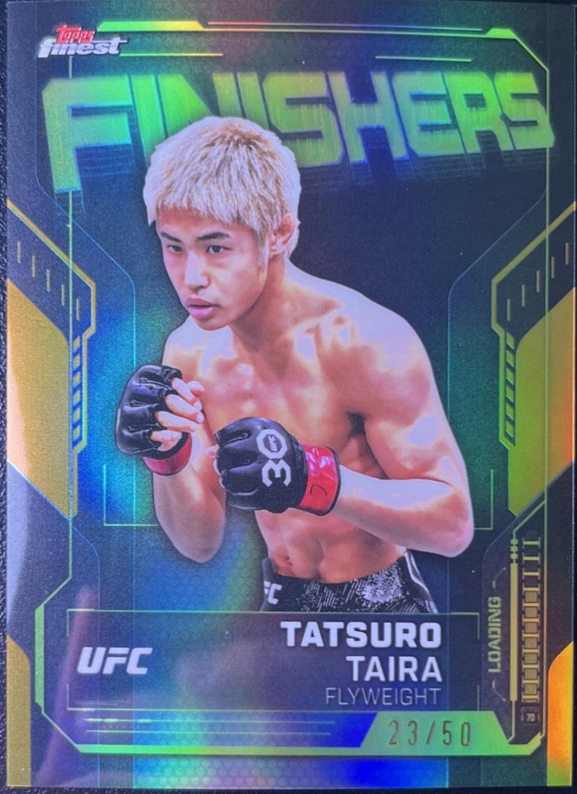 Tatsuro Taira 2025 Topps Finest UFC Finishers #FN-18 Gold Refractor