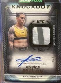 Jessica Andrade 2024 Topps Knockout UFC Knockout Autograph Relics #KAR-JAE Gold