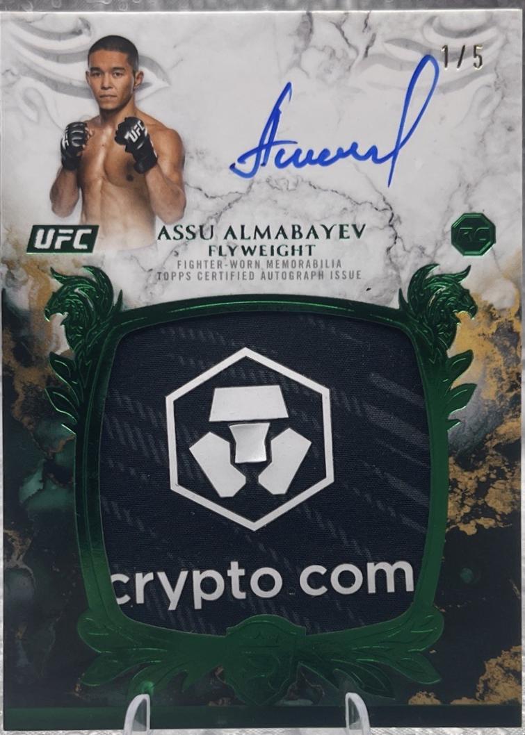 Assu Almabayev 2025 Topps Royalty UFC Rookie Relic Autographs #RRA-AA Green