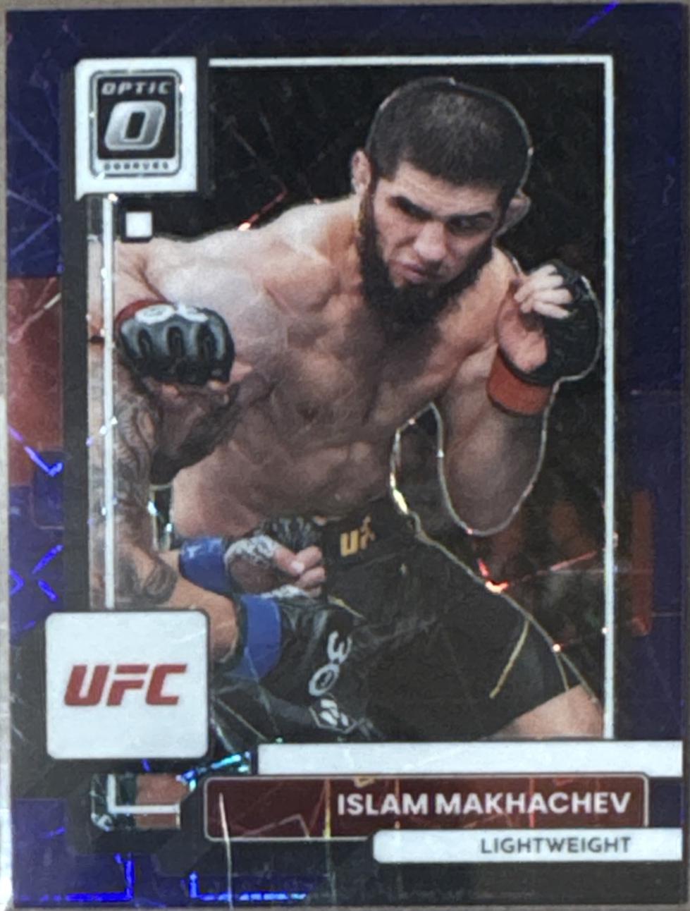 Islam Makhachev 2023 Panini Donruss Optic UFC Base #41 Purple Velocity
