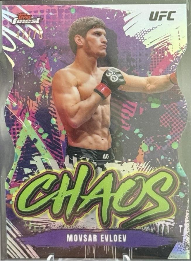 Movsar Evloev 2024 Topps Finest UFC Chaos #CHA-14 Die-Cut Refractor