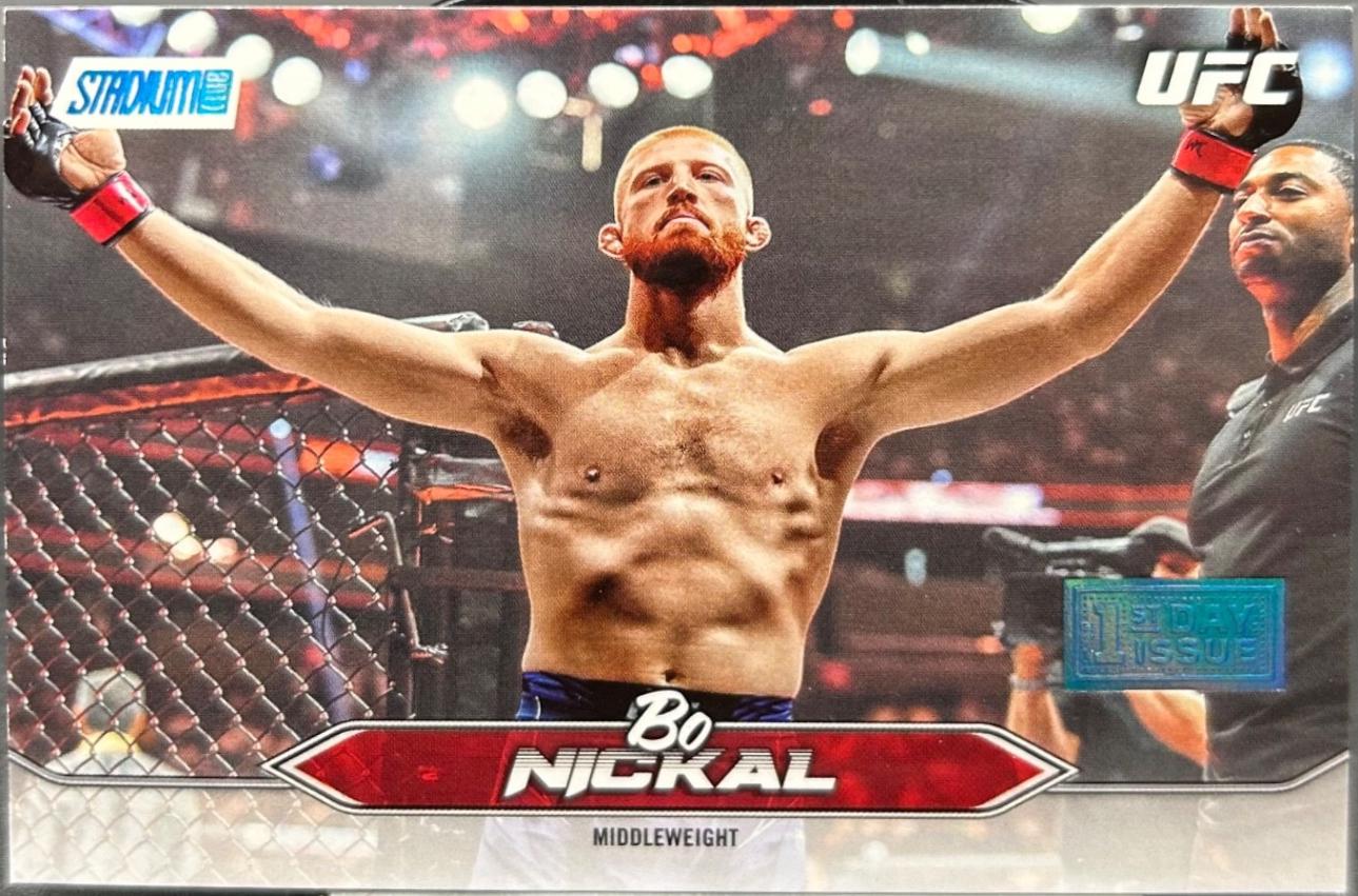 Bo Nickal 2025 Topps Stadium Club UFC Base #83 First Day Issue