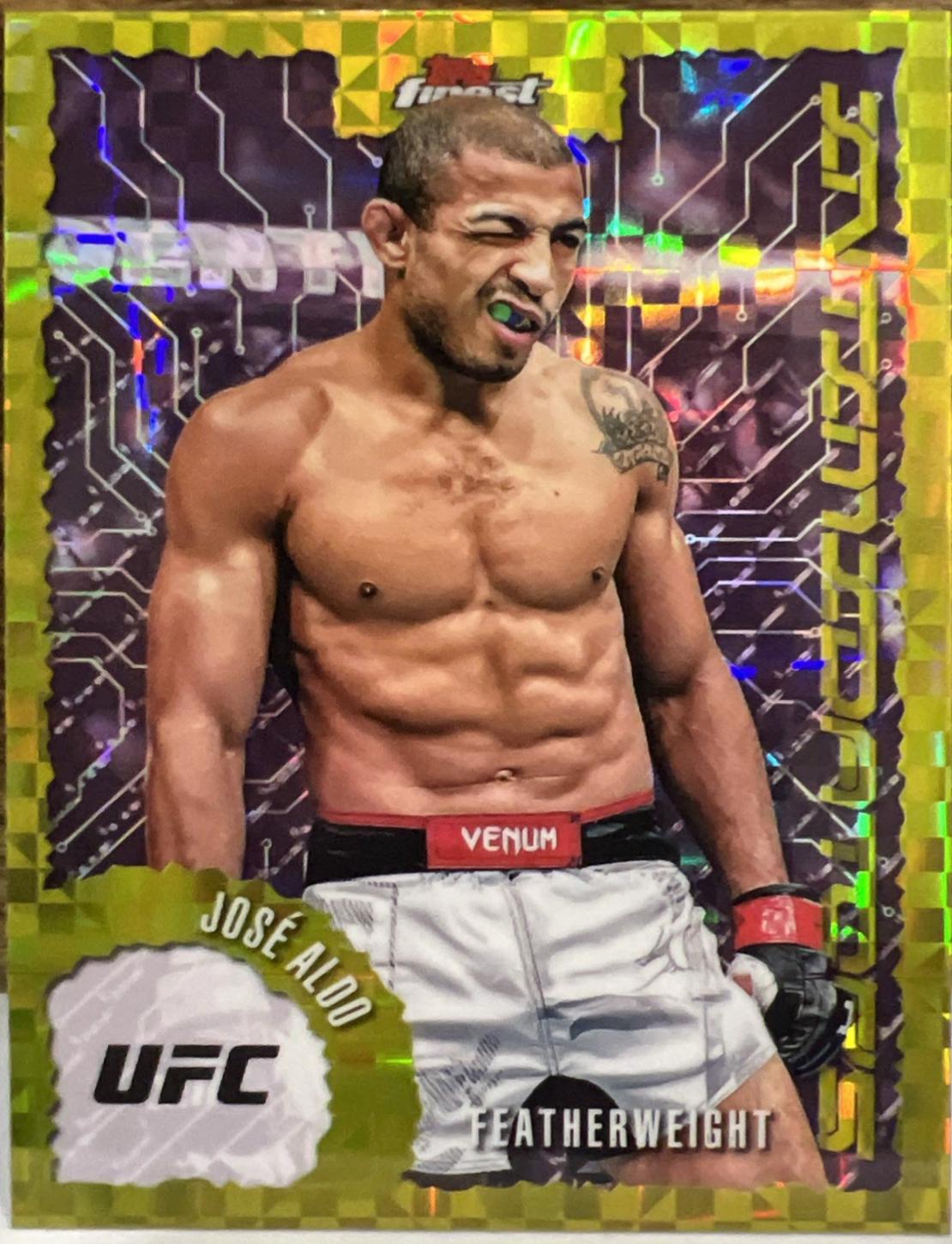 José Aldo 2025 Topps Finest UFC Intimidators #IT-23 Checkerboard Refractor