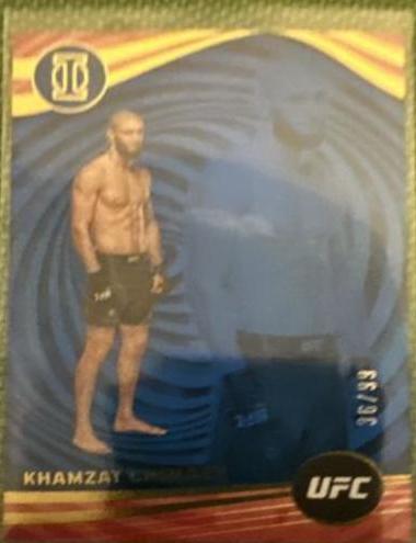 Khamzat Chimaev 2023 Panini Chronicles UFC Base Illusions #280 Blue