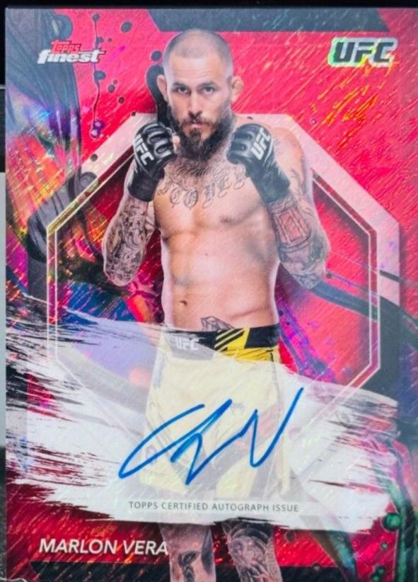 Marlon Vera 2024 Topps Finest UFC Finest Autographs #FA-MNV Red Shimmer Refractor