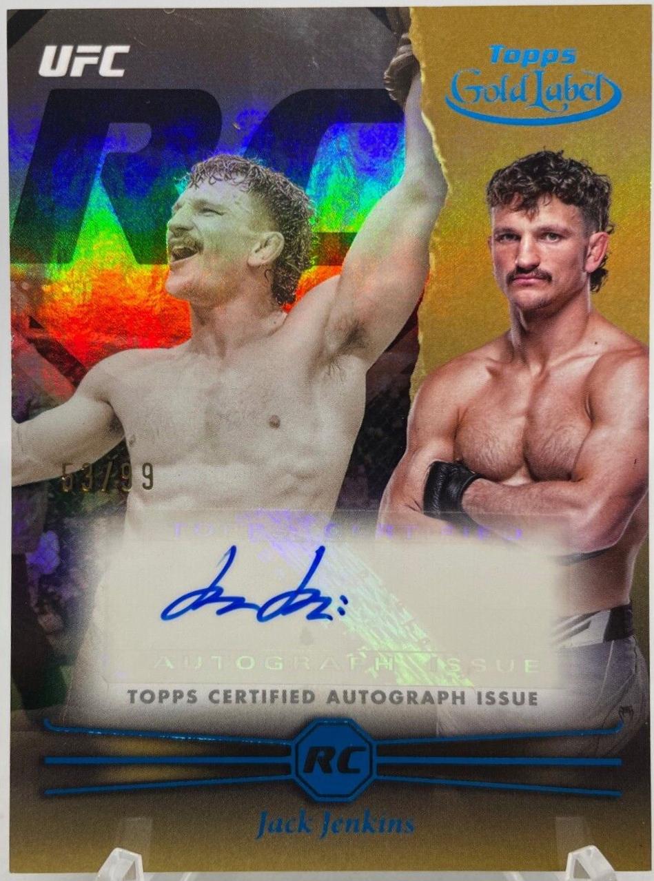 Jack Jenkins 2024 Topps Gold Label UFC Rookie Autographs #RCA-JAJ Blue
