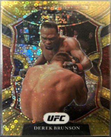 Derek Brunson 2021 Panini Select UFC Concourse #12 Gold Disco