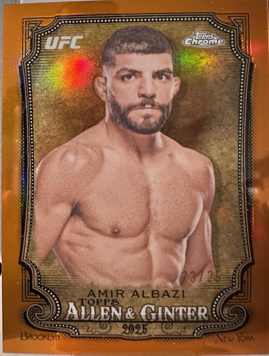 Amir Albazi 2025 Topps Chrome UFC Allen & Ginter #AAG-13 Orange