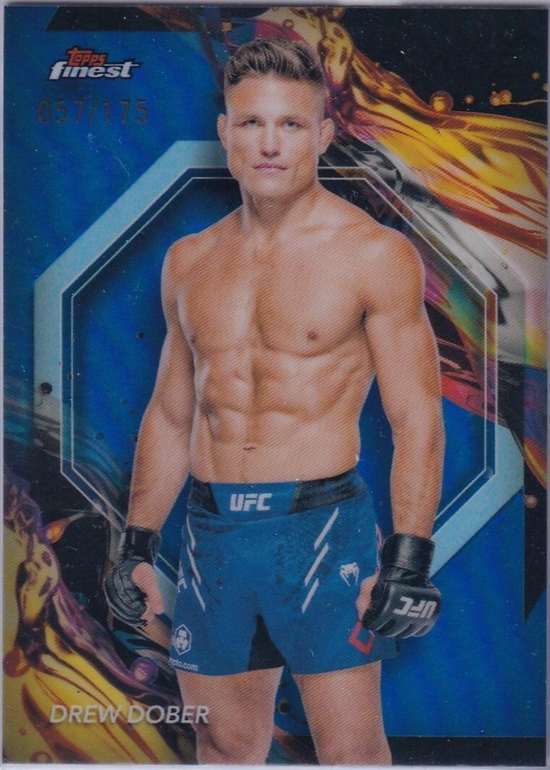 Drew Dober 2024 Topps Finest UFC Base Uncommon #124 Blue Refractor