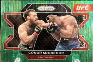 Conor McGregor 2022 Panini Prizm UFC Base #39 Green Pulsar