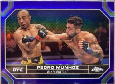 Pedro Munhoz 2024 Topps Chrome UFC Base #155 Purple Refractor