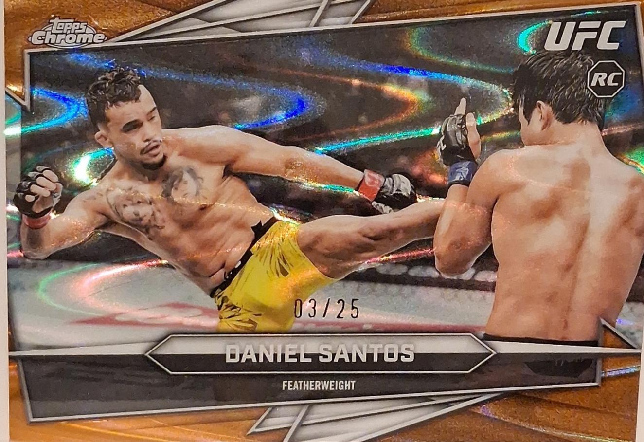 Daniel Santos 2026 Topps Chrome UFC Base #137 Orange Ray Wave Refractor