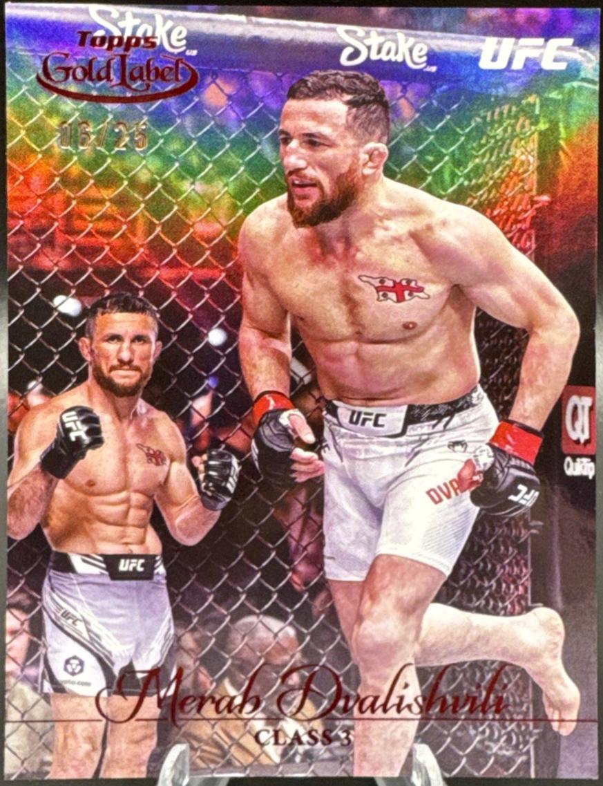 Merab Dvalishvili 2024 Topps Gold Label UFC Base Class III #1 Red
