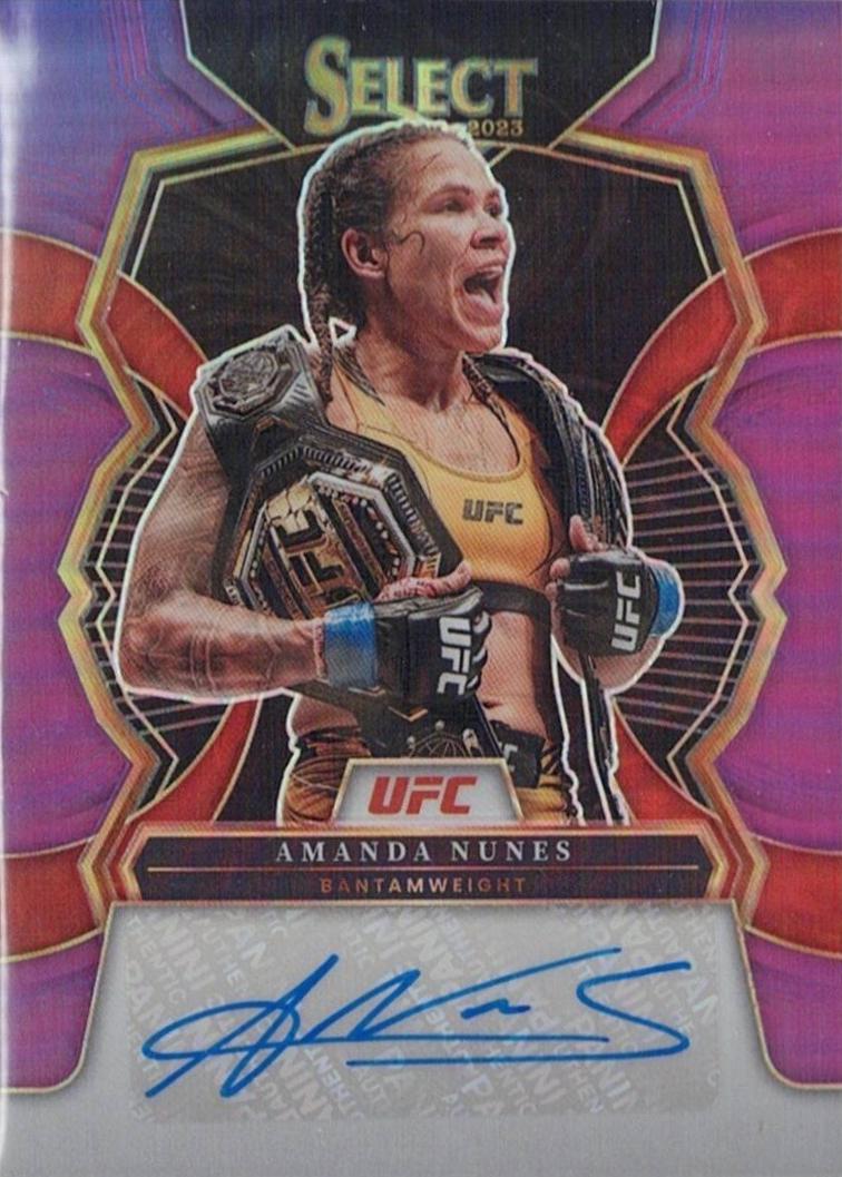Amanda Nunes 2023 Panini Select UFC Signatures #6 Purple