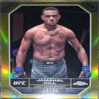 Jamahal Hill 2024 Topps Chrome UFC Base #89 Gold Refractor