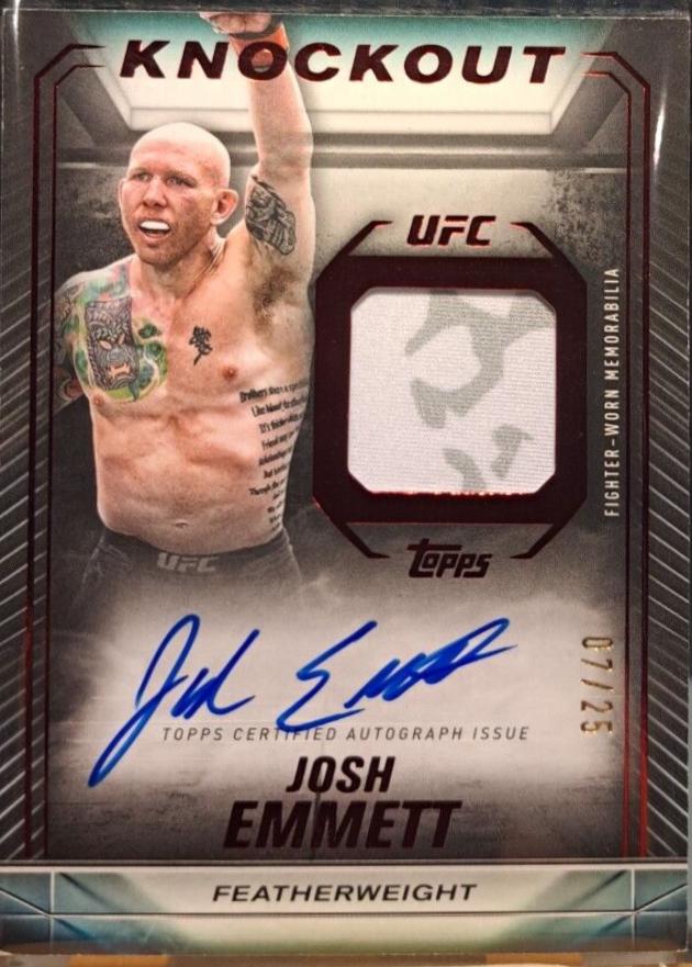 Josh Emmett 2024 Topps Knockout UFC Knockout Autograph Relics #KAR-JET Red