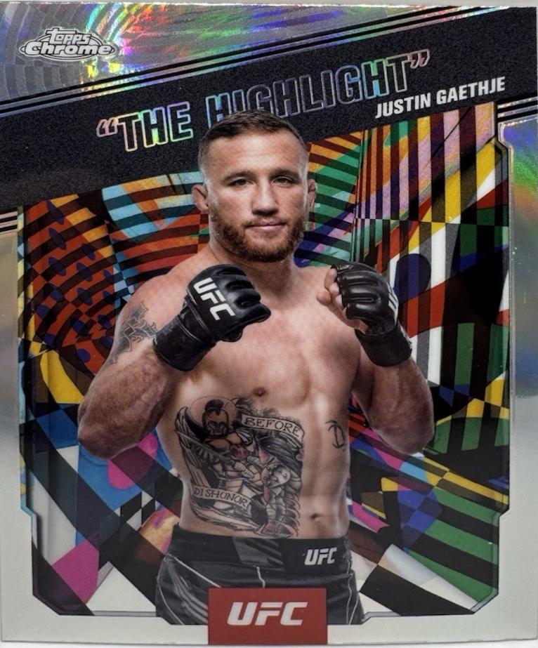 Justin Gaethje 2025 Topps Chrome UFC AKA #AKA-3 Refractor