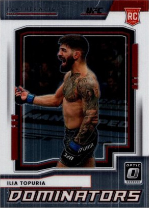 Ilia Topuria 2022 Panini Donruss Optic UFC Dominators #17 Gold Vinyl