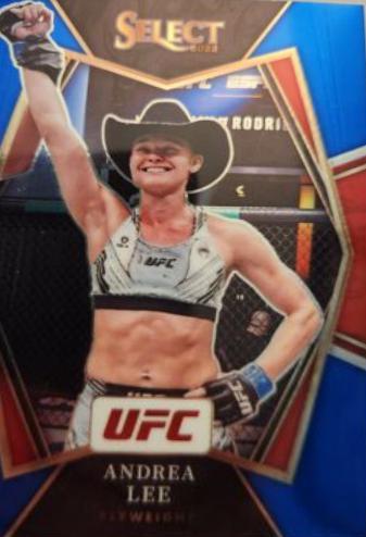 Andrea Lee 2022 Panini Select UFC Premier Level #166 Blue Prizm