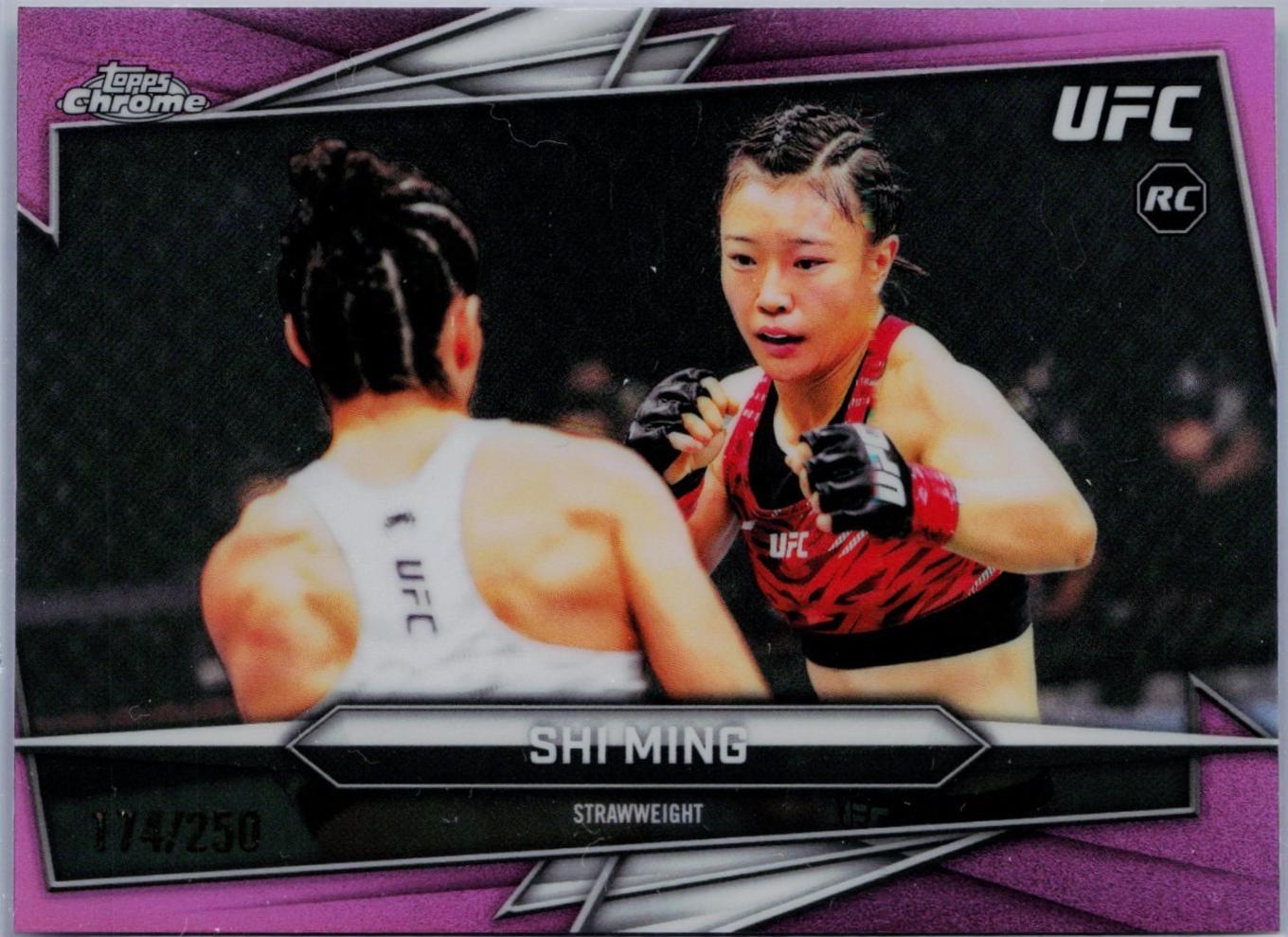 Shi Ming 2026 Topps Chrome UFC Base #129 Pink Refractor