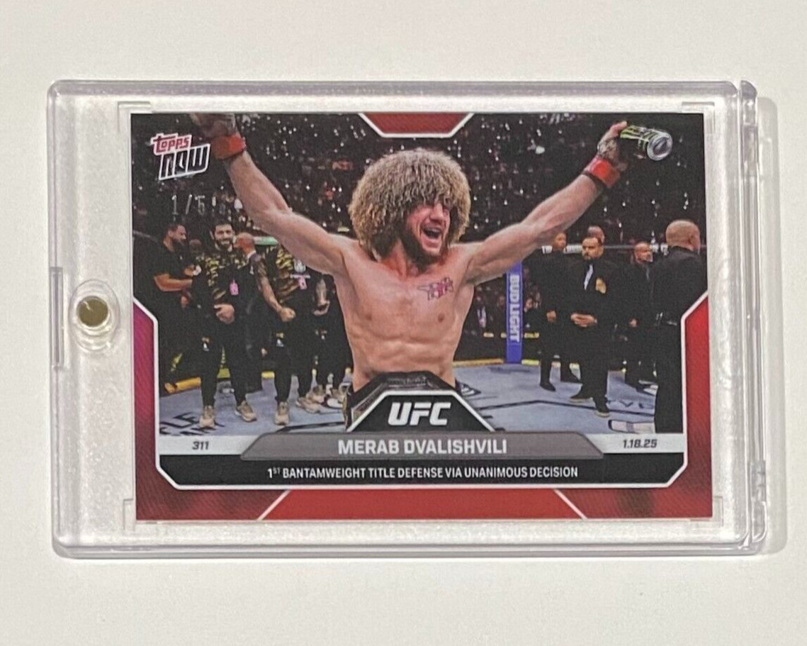 Merab Dvalishvili Topps Now UFC Base #2 Red Foil