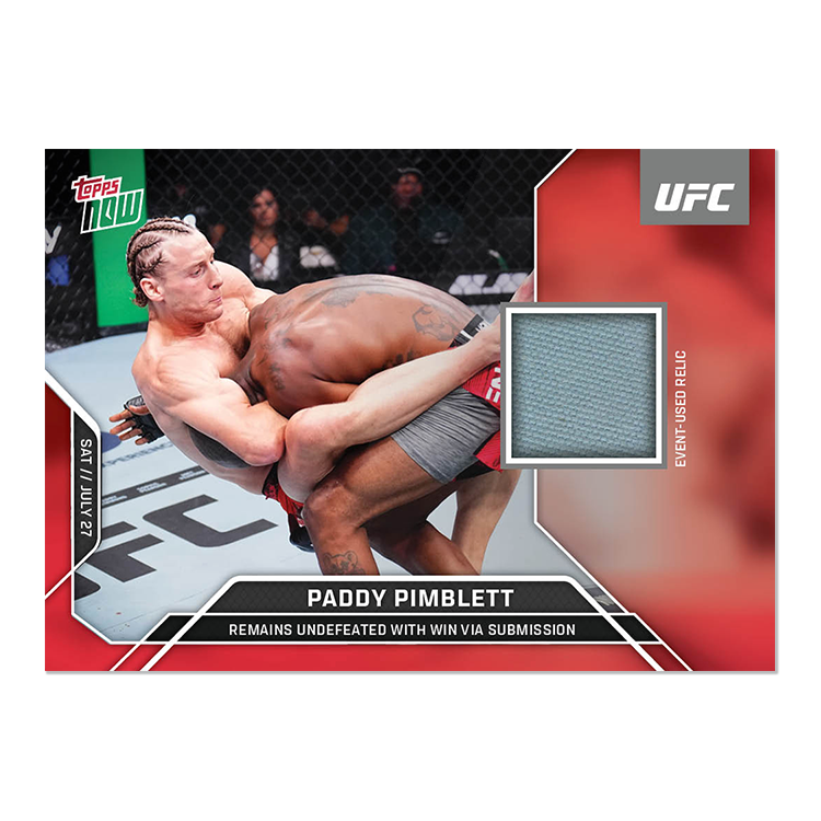Paddy Pimblett Topps Now UFC Event-used Mat Relics #14 Red