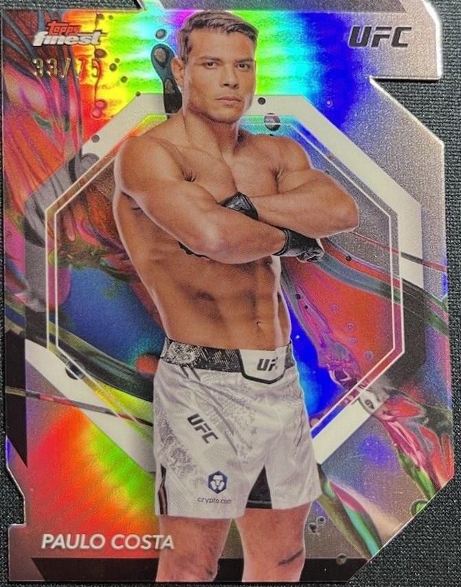 Paulo Costa 2024 Topps Finest UFC Base Common #4 Die-Cut Refractor