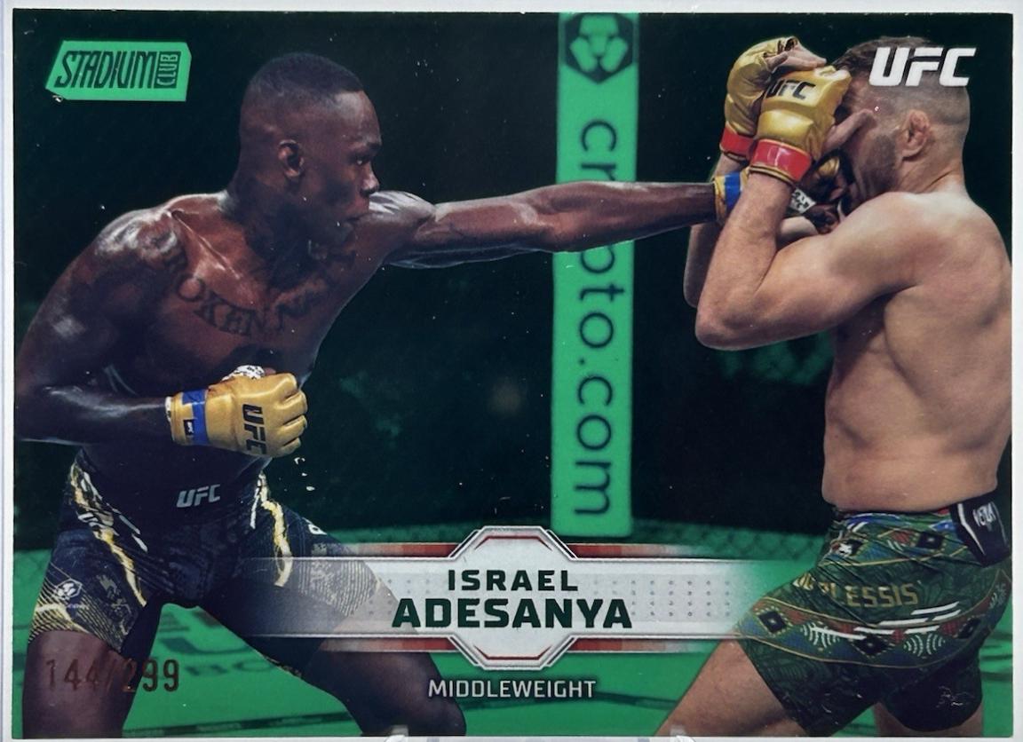 Israel Adesanya 2026 Topps Stadium Club UFC Base #55 Green
