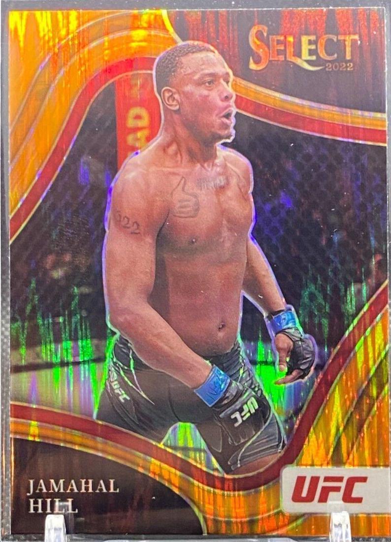 Jamahal Hill 2022 Panini Select UFC Octagonside #298 Orange Flash
