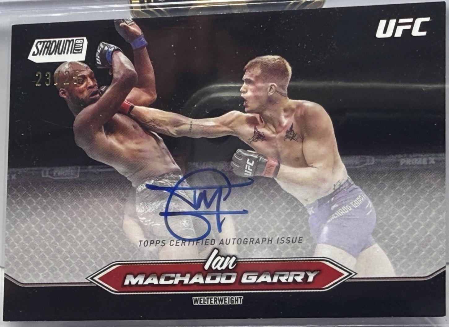 Ian Machado Garry 2025 Topps Stadium Club UFC Base Autographs #BCA-IMG Black
