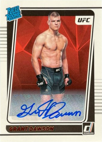 Grant Dawson 2022 Panini Donruss UFC Rated Rookies Signatures #205 Holo Orange Laser