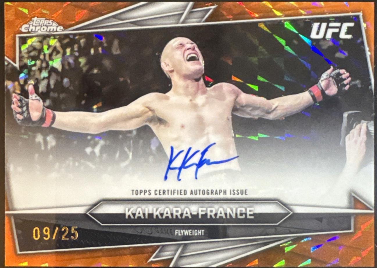 Kai Kara-France 2026 Topps Chrome UFC Base Autographs #BAV-KK Orange Refractor