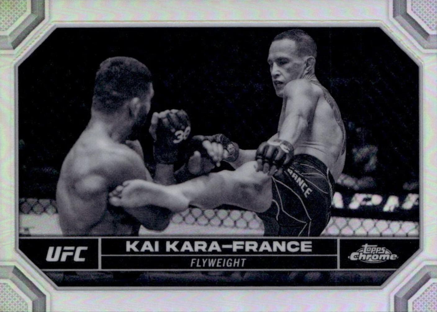 Kai Kara-France 2024 Topps Chrome UFC Base #106 Negative Refractor