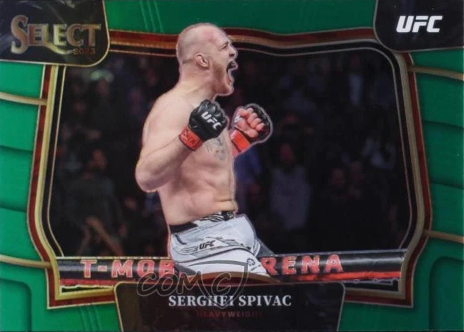 Serghei Spivac 2023 Panini Select UFC Octagonside #237 Green