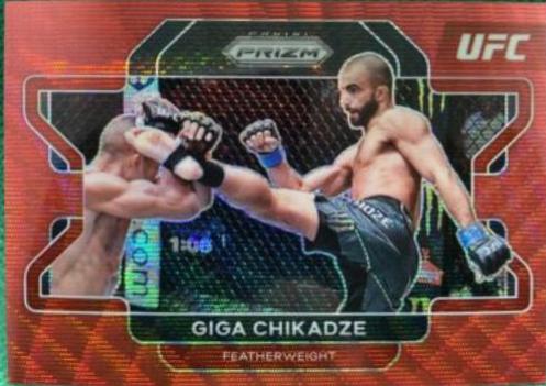 Giga Chikadze 2022 Panini Prizm UFC Base #71 Ruby Wave