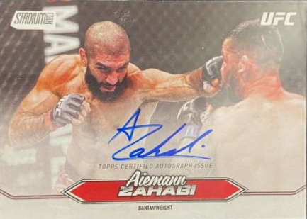 Aiemann Zahabi 2025 Topps Stadium Club UFC Base Autographs #BCA-AZI Rainbow