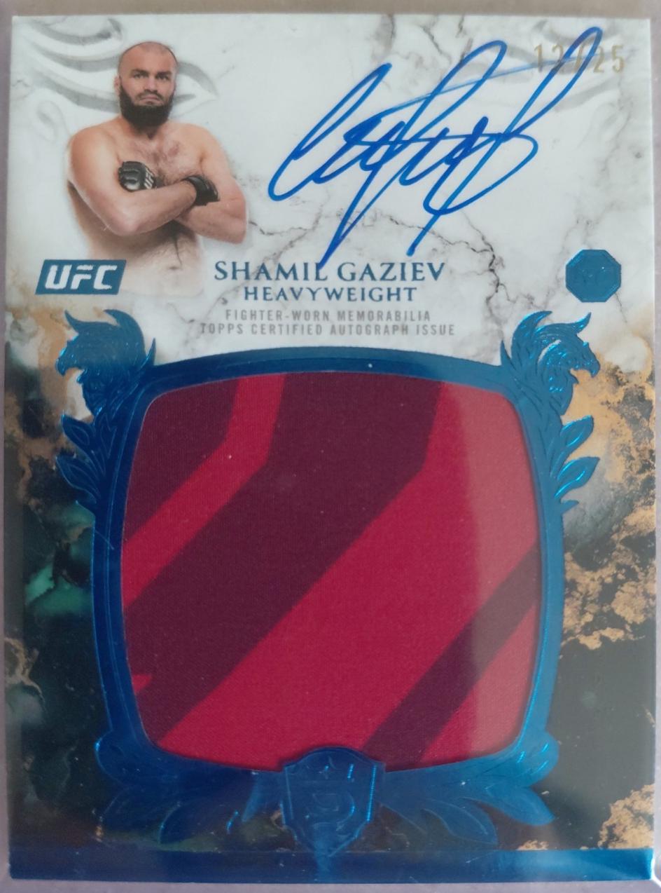 Shamil Gaziev 2025 Topps Royalty UFC Rookie Relic Autographs #RRA-SG Blue