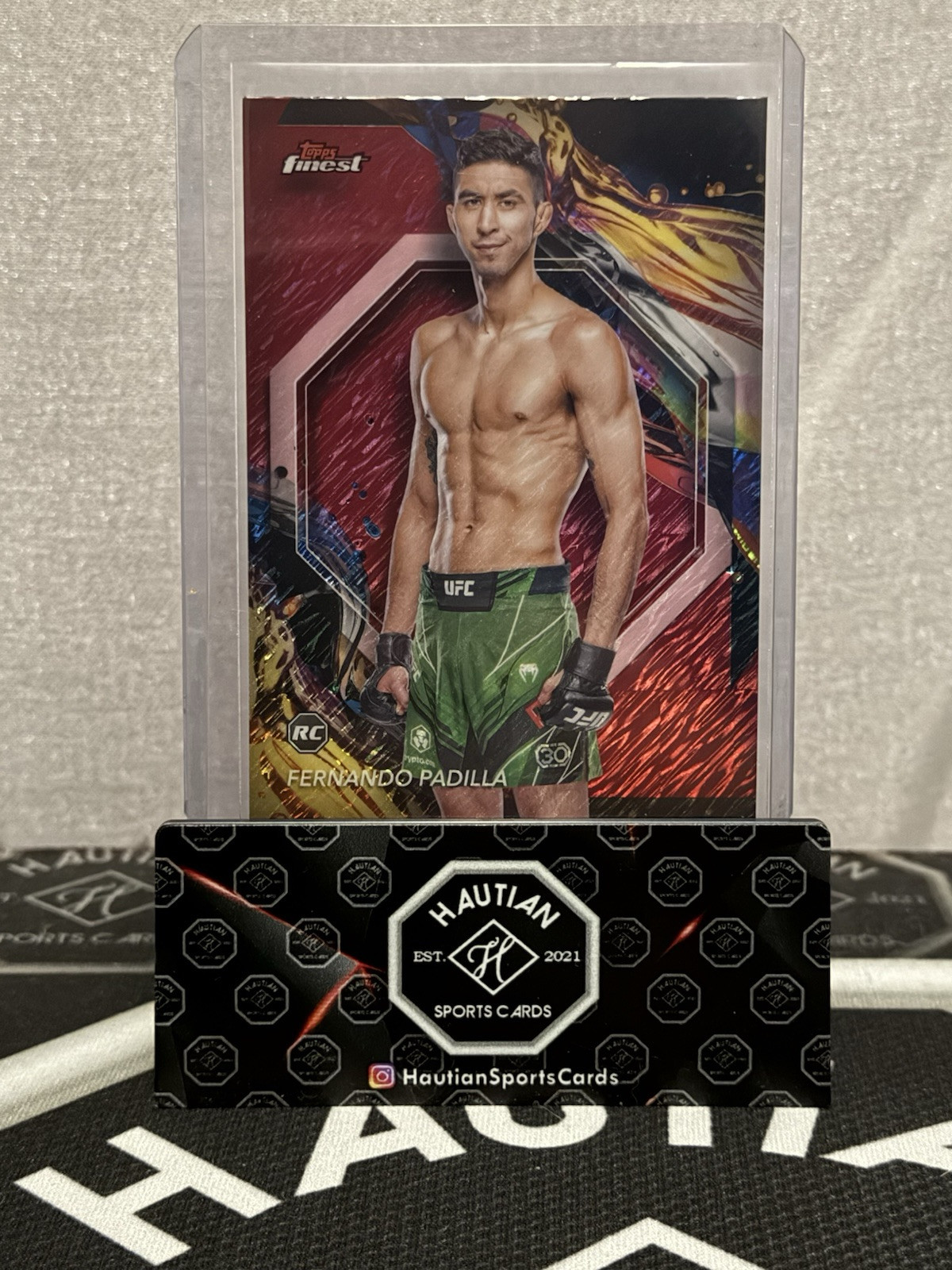 Fernando Padilla 2024 Topps Finest UFC Base Uncommon #167 Red Shimmer Refractor