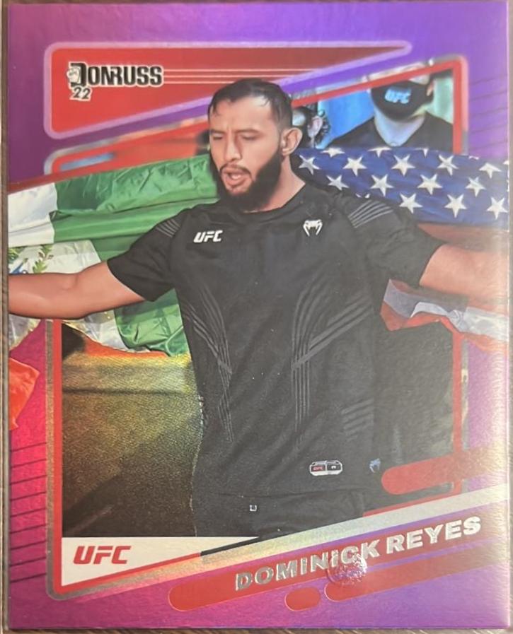 Dominick Reyes 2022 Panini Donruss UFC Base #9 Purple Flood