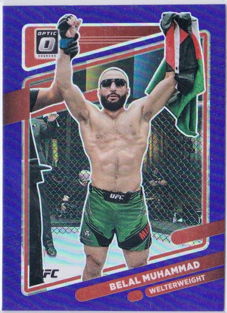 Belal Muhammad 2022 Panini Donruss Optic UFC Base #59 Purple