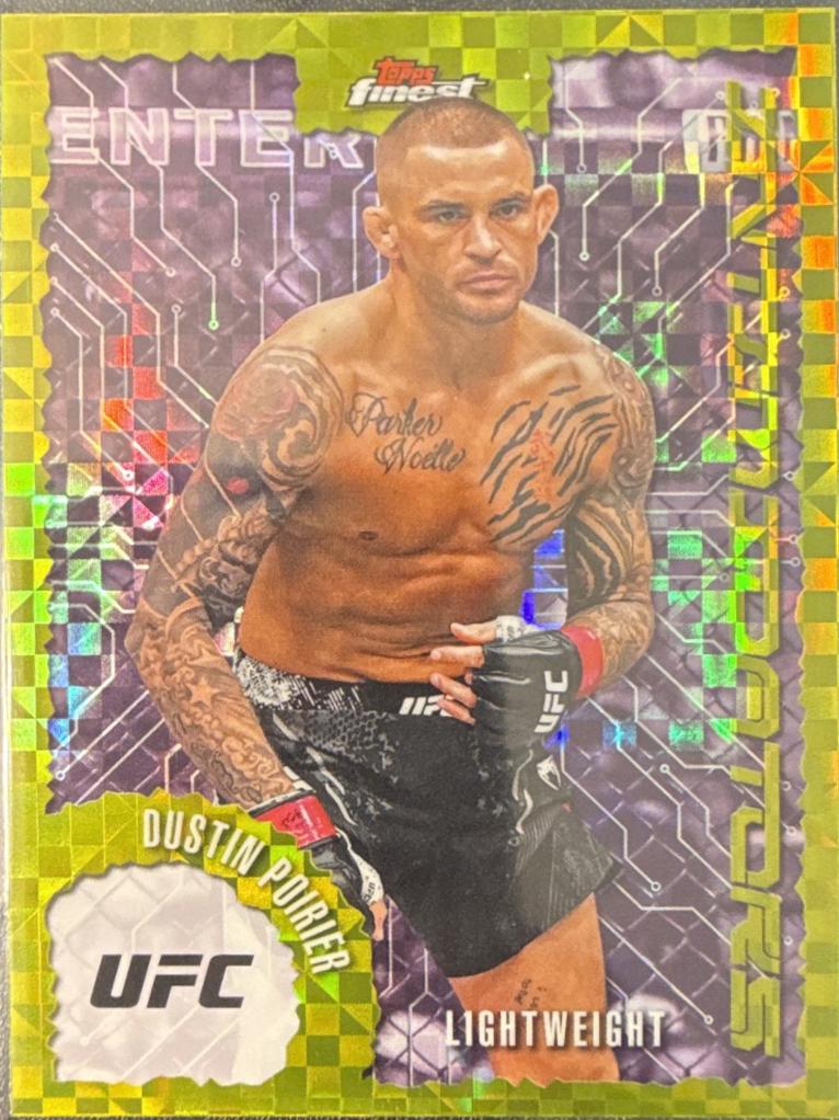 Dustin Poirier 2025 Topps Finest UFC Intimidators #IT-16 Checkerboard Refractor