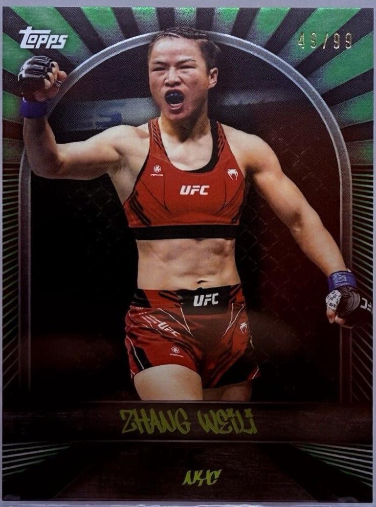 Zhang Weili 2024 Topps UFC NYC Base #24 Green
