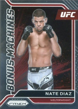 Nate Diaz 2022 Panini Prizm UFC Bonus Machines #25 Black Prizm