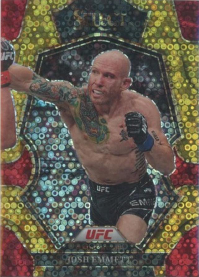 Josh Emmett 2023 Panini Select UFC Premier Level #174 Gold Disco