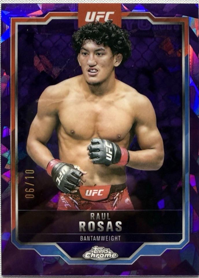 Raul Rosas 2025 Topps Chrome UFC Base #120 Purple Geometric Refractor