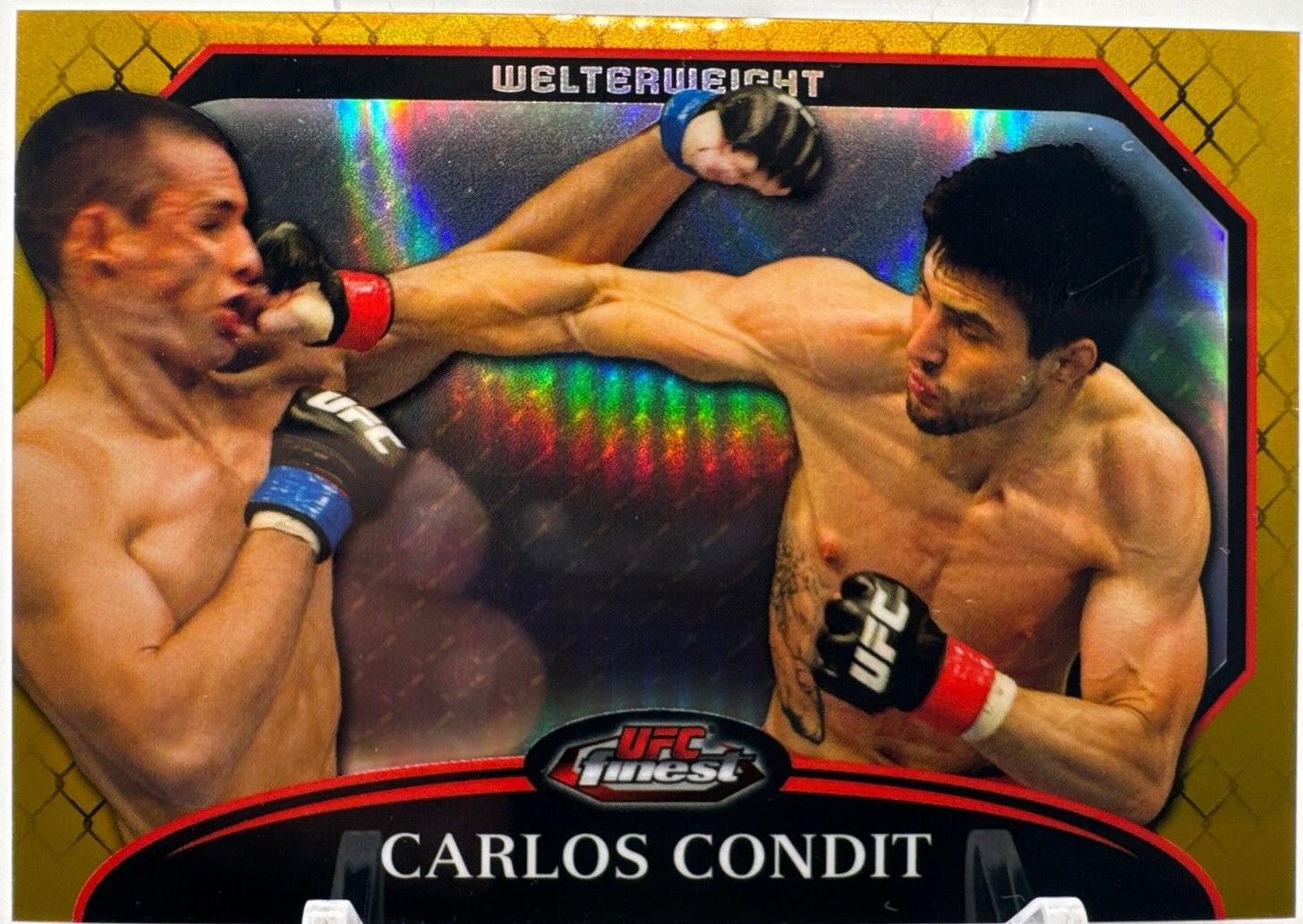 Carlos Condit 2011 Topps Finest UFC Base #3 Gold Refractor
