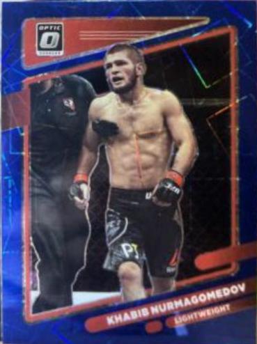Khabib Nurmagomedov 2022 Panini Donruss Optic UFC Base #67 Blue Velocity
