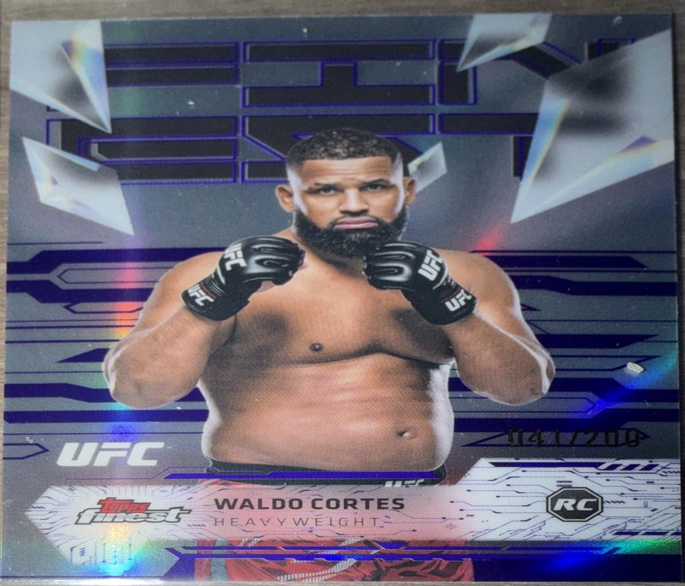 Waldo Cortes Acosta 2025 Topps Finest UFC Base Uncommon #112 Purple Refractor